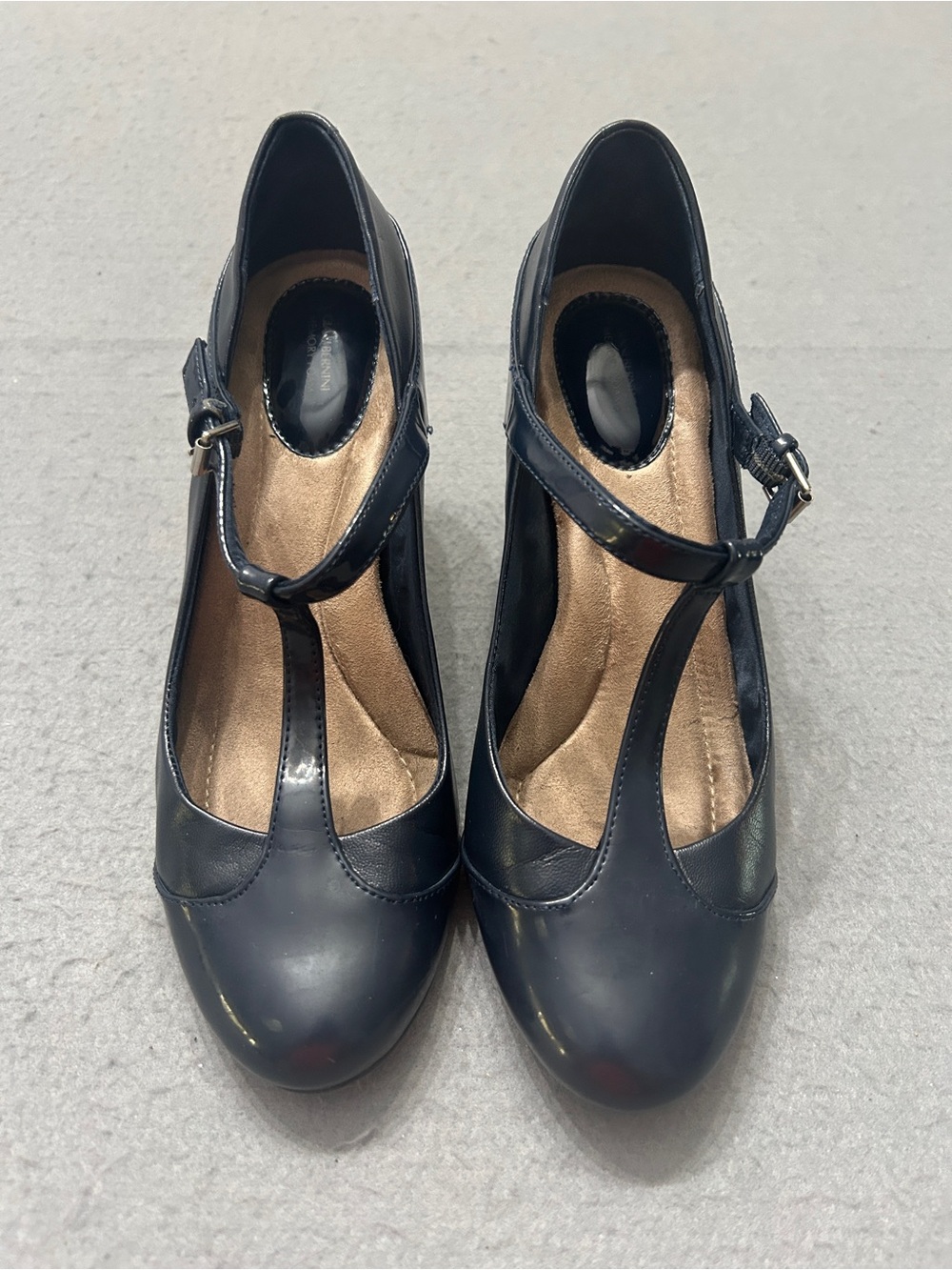 Women’s Gianni Bernini Blue T-Strap Mary Jane Heels Size 8M